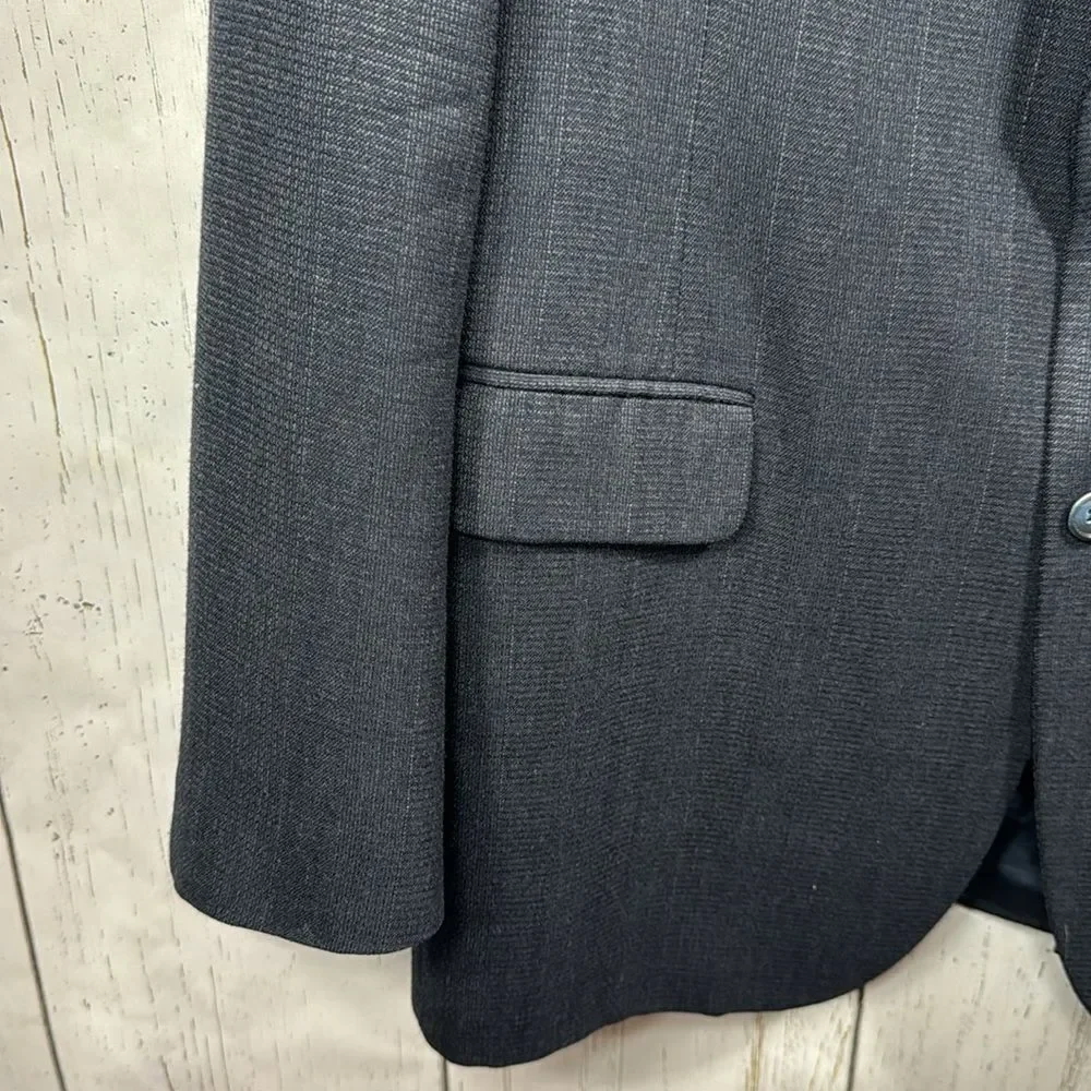 Lanvin Mens Virgin Wool Midnight Blue Double Breasted Regular 34 Blazer Jacket